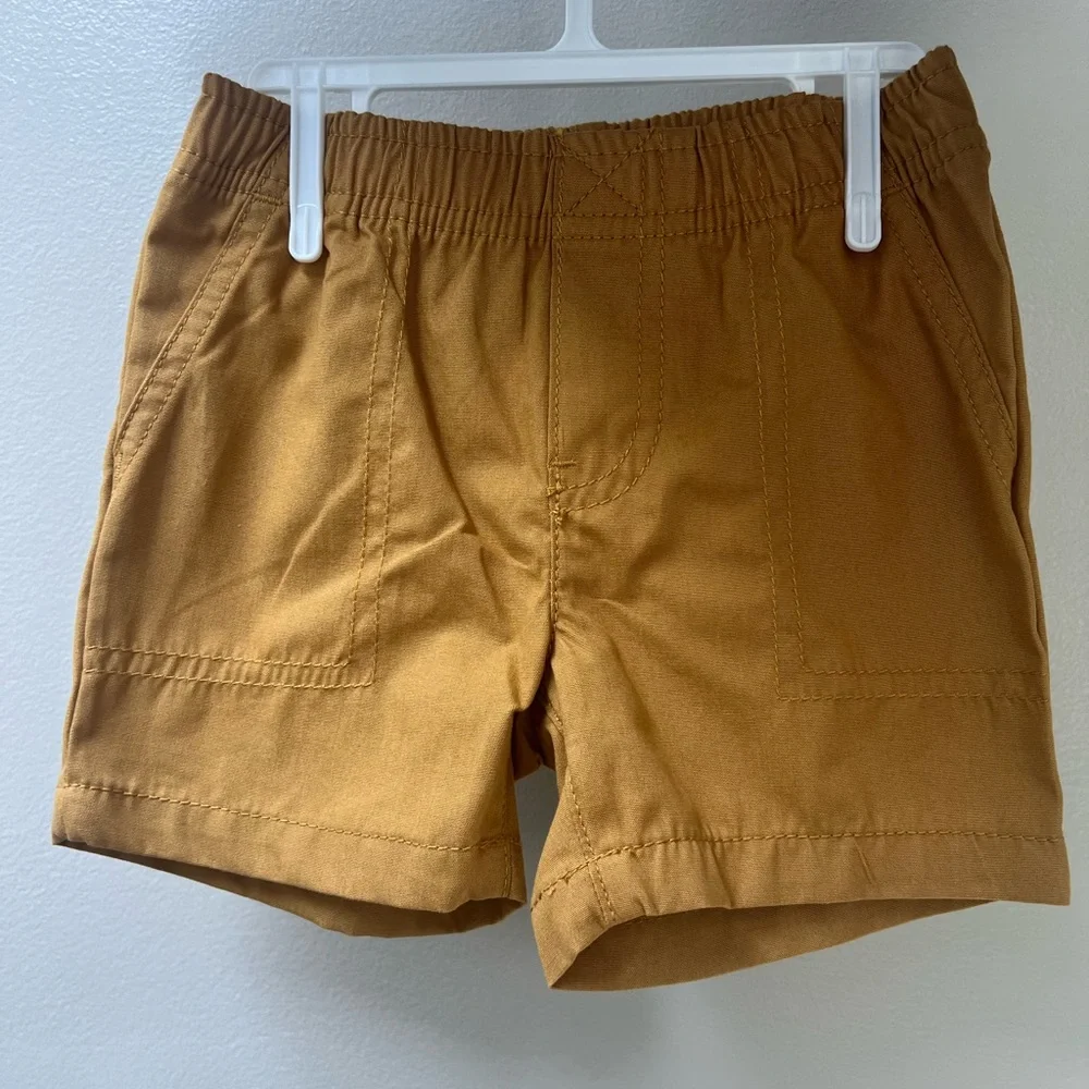 Carter's Baby Toddler Boys Matching Set Plaid Shirt Khaki Shorts 12M NWT - Picture 3 of 4